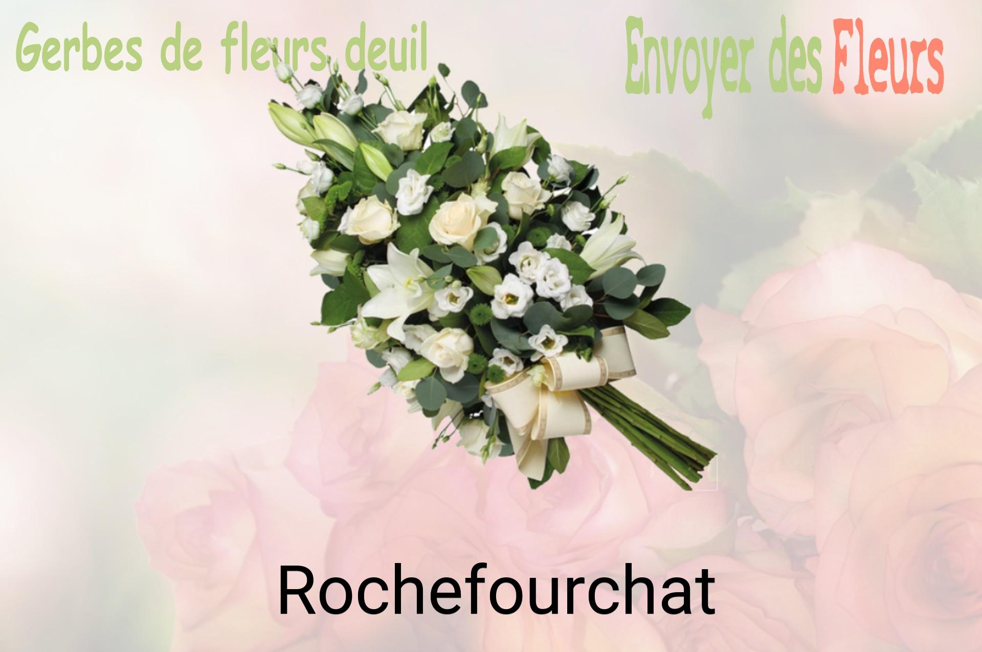 Gerbe de fleurs de deuil livrée à Rochefourchat
